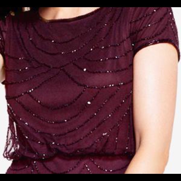 Adrianna Papell Beaded Blouson Gown NWT - Picture 4 of 4